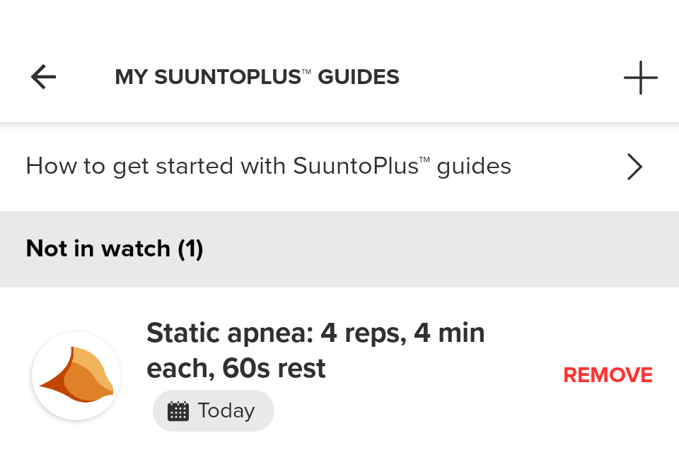 Workout SuuntoPlus™ Guide view in Suunto app